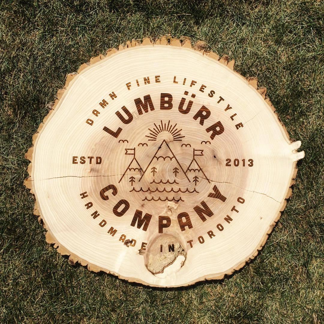 Lumbürr Co wooden sign